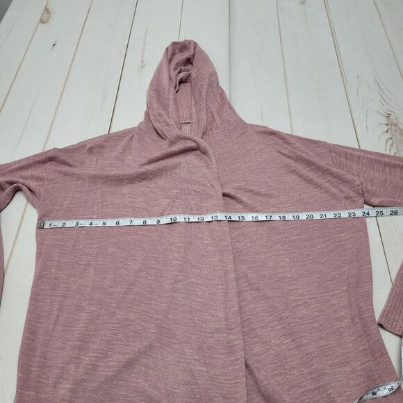 Lululemon linen calm and collected knit wrap hoodie sweater Vintage mauve - Picture 4 of 8